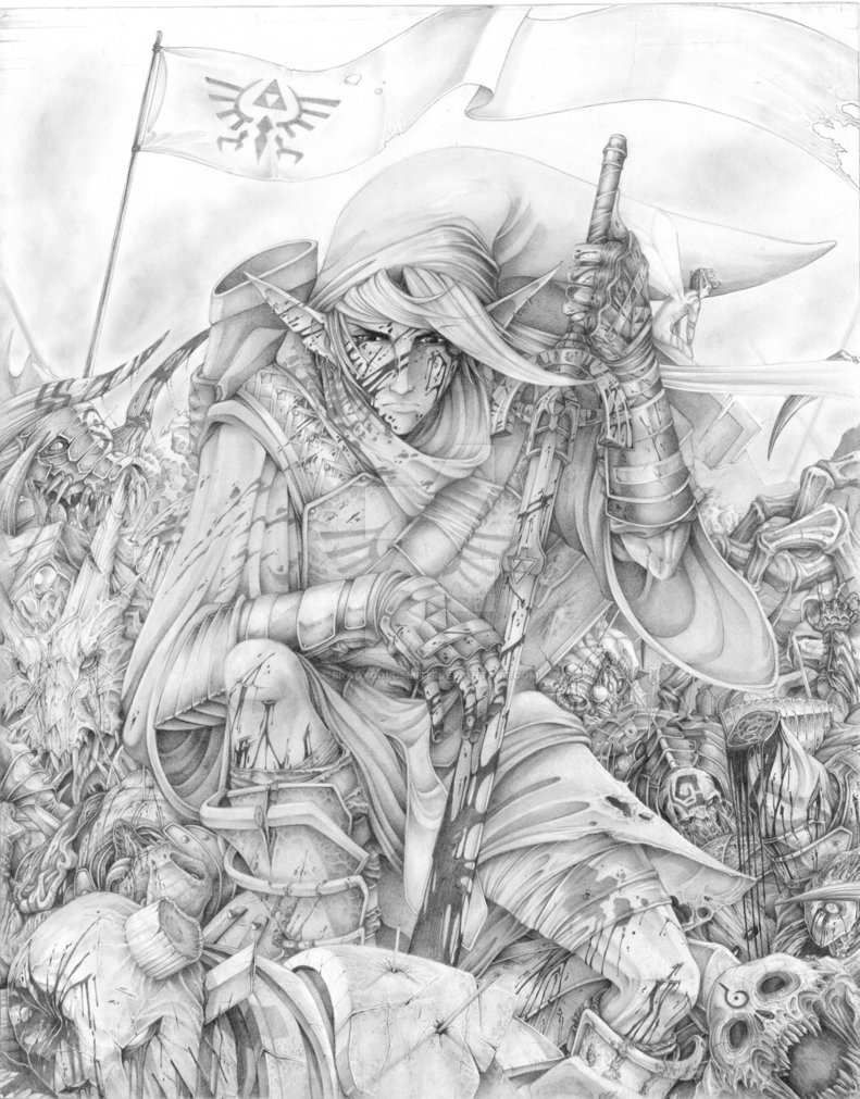 791x1011 Link - Legend Of Zelda Drawing