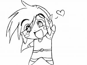 302x227 Draw Chibi Link From The Legend Of Zelda, Step - Legend Of Zelda Drawing