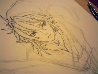 320x240 My Son Kept Nagging Me To Draw The Tp Link So I'm Working On It - Legend Of Zelda Link Drawing