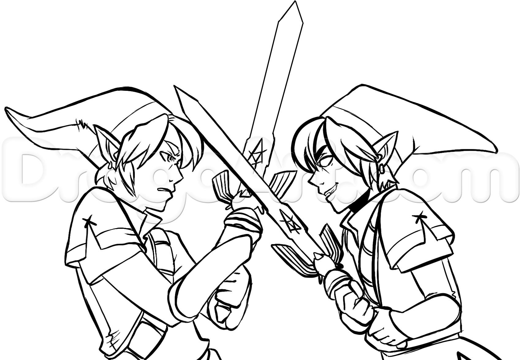 Legend Of Zelda Link Drawing at PaintingValley.com | Explore collection ...