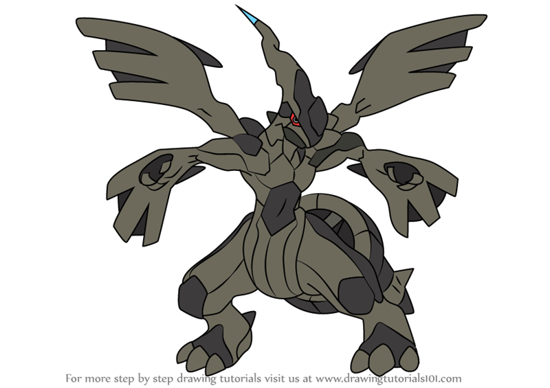 800x565 Learn How To Draw Zekrom From Pokemon - Legendary Pokemon Drawing