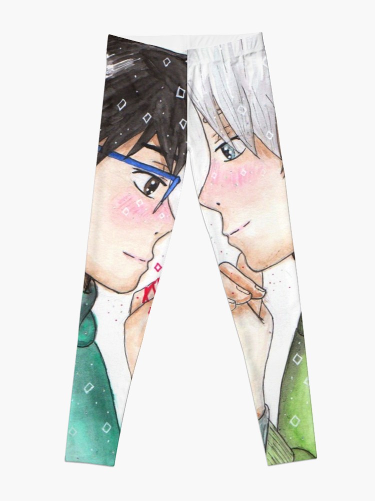 750x1000 yuri and victor christmas drawing - Leggings Drawing