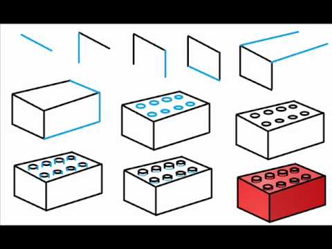 480x360 How To Draw A Lego Brick Step - Lego Brick Drawing