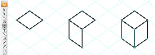 500x177 Illustrator Tutorial Lego Bricks Typeface - Lego Brick Drawing