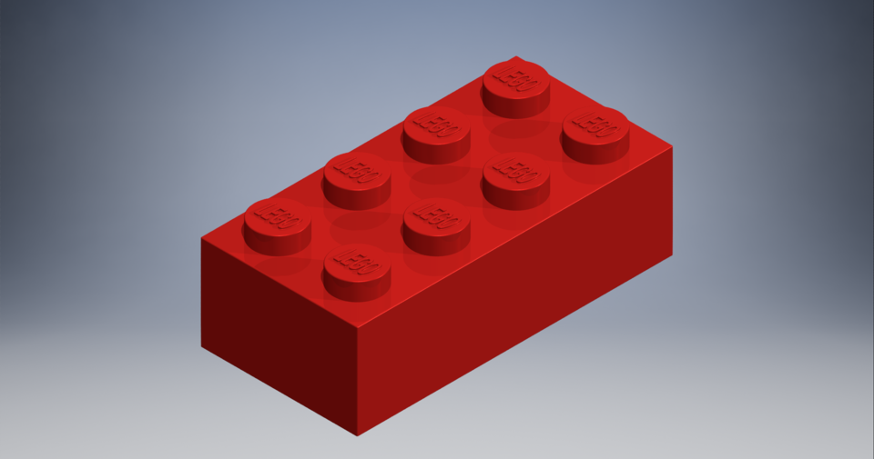960x505 Lego Brick Cad Model Library Grabcad - Lego Brick Drawing