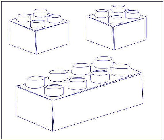 570x487 lego brick outline classroom craft ideas lego classroom theme - Lego Brick Drawing