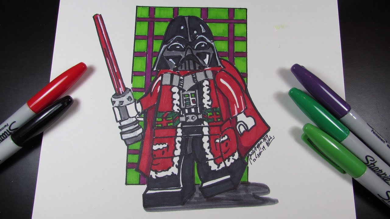 1280x720 How To Draw Darth Vader - Lego Darth Vader Drawing