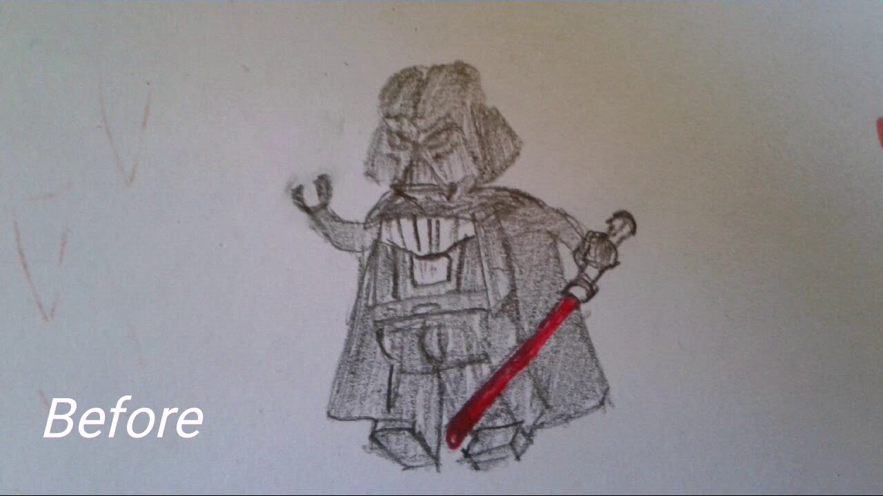 1280x720 Lego Darth Vader Drawing - Lego Darth Vader Drawing
