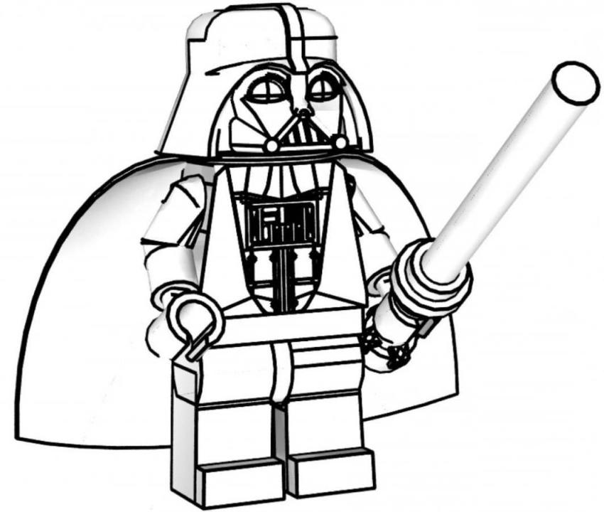 850x720 Lego Darth Vader Printable Star Wars Coloring Pages - Lego Darth Vader Drawing