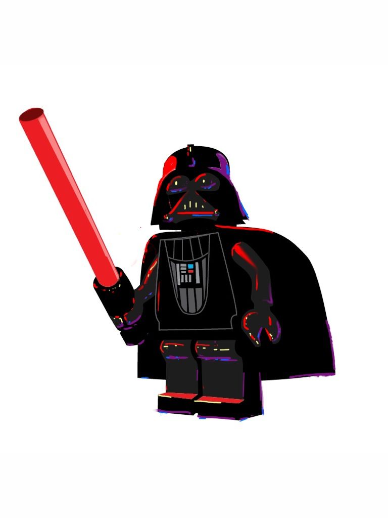 768x1024 Digital Drawing Lego Darth Vader - Lego Darth Vader Drawing