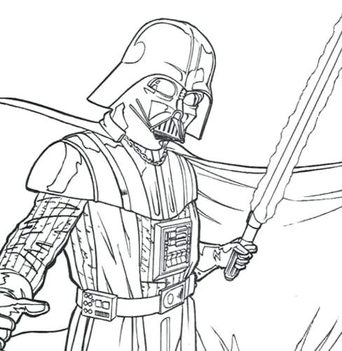 LEGO Darth Vader Coloring Page