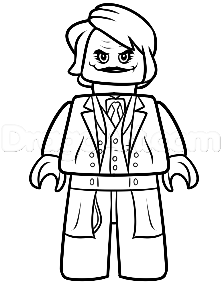775x994 How To Draw Lego Joker, Step - Lego Drawing