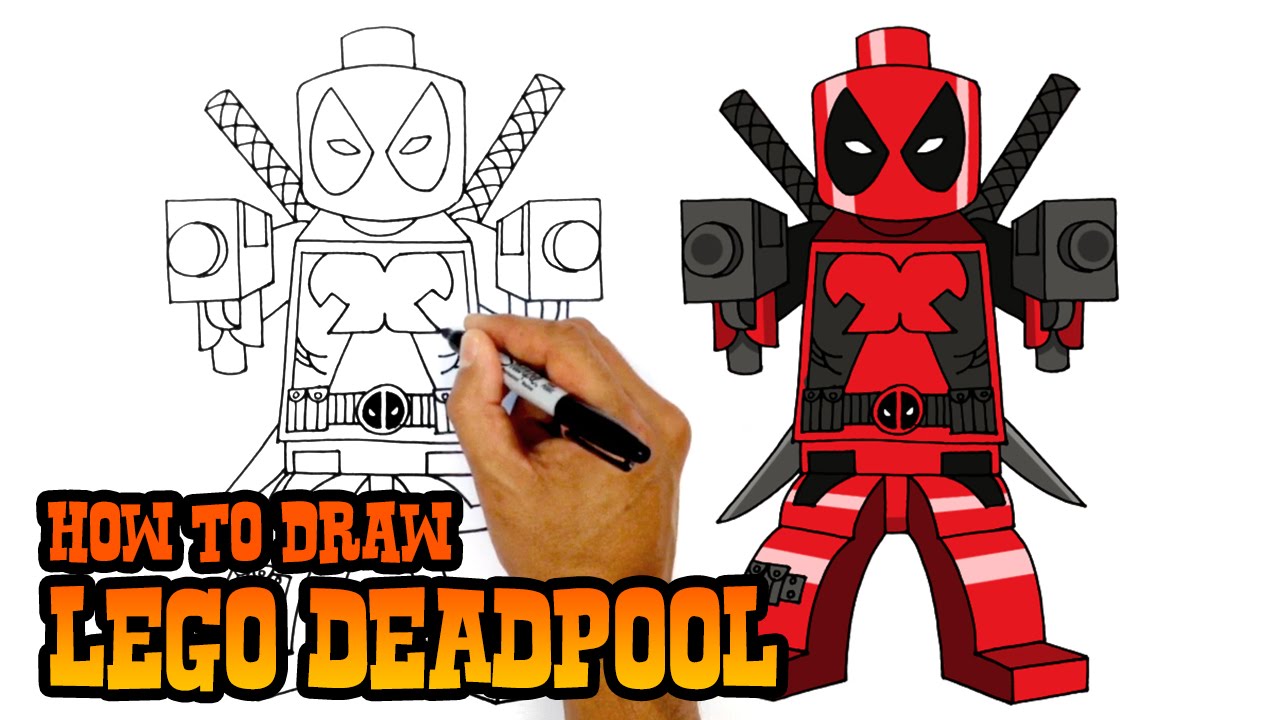 1280x720 How To Draw Lego Deadpool Drawing Lesson - Lego Drawing