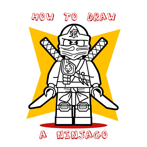 500x500 How To Draw How To Draw A Lego Ninjago Ninja - Lego Drawing