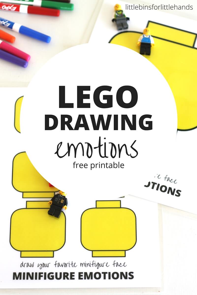 800x1200 Lego Minifigure Drawing Emotions Activity For Kids - Lego Drawing