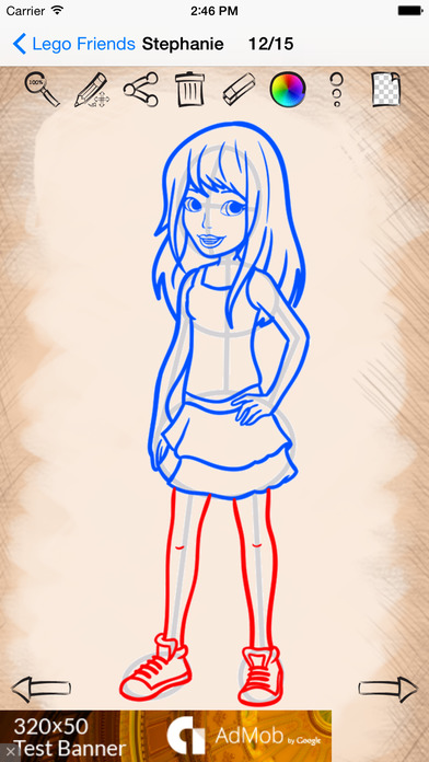 392x696 Draw Lego Friends Edition - Lego Friends Drawing