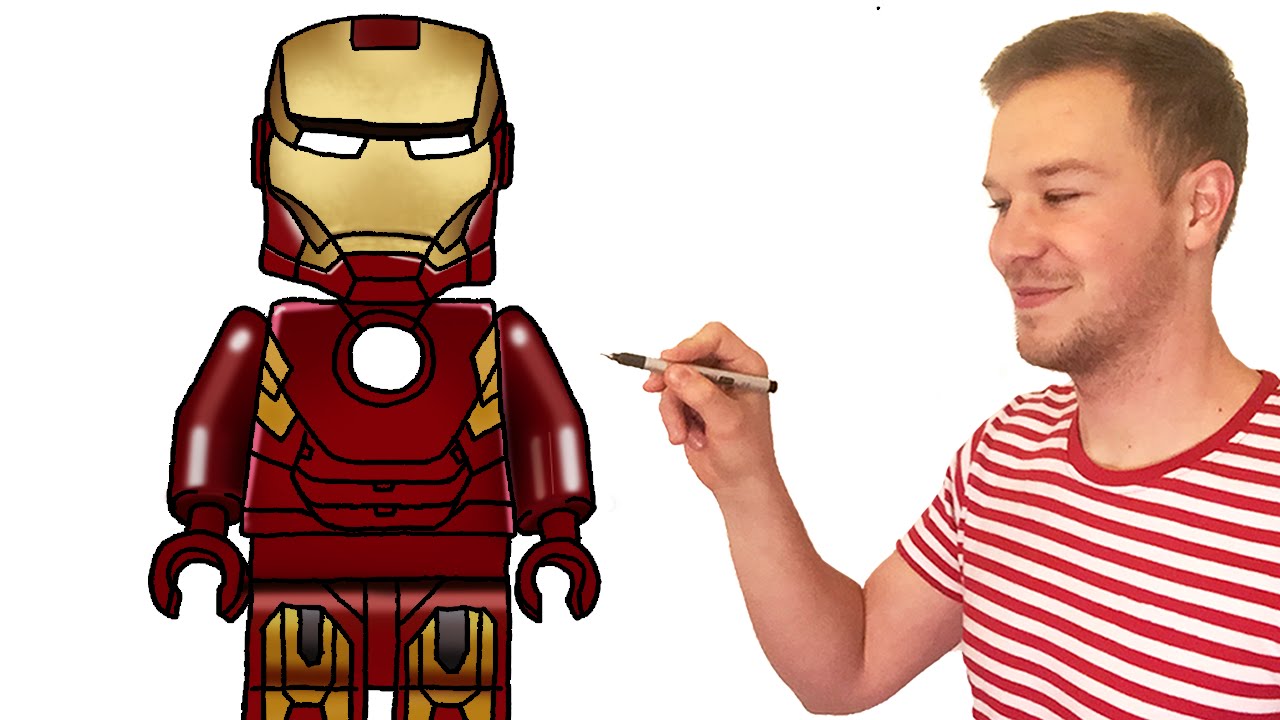 1280x720 How To Draw Lego Iron Man - Lego Iron Man Drawing