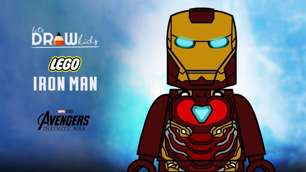 1024x576 Coloring Pages Lego Infinity War Coloring - Lego Iron Man Drawing