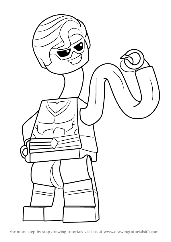 596x843 Learn How To Draw Lego Plastic Man - Lego Man Drawing