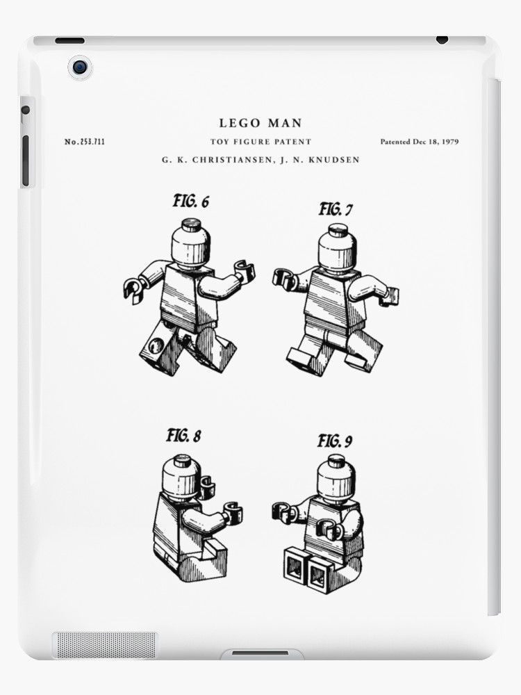 750x1000 Lego Man Patent Drawing Blueprint Ipad Cases Skins - Lego Man Drawing