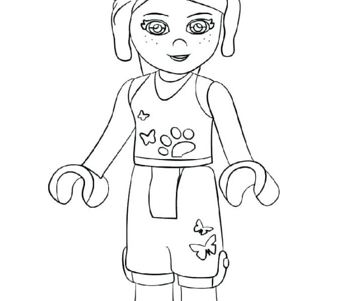678x600 Lego Girl Coloring Girl Coloring Colouring - Lego People Drawing