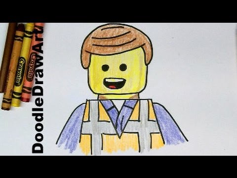 480x360 drawing how to draw emmett from the lego movie - Lego People Drawing