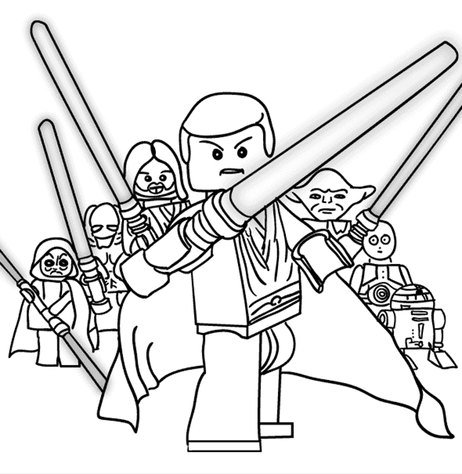 650x666 Star Wars Printable Coloring Pages Lego Star Wars Coloring Book - Lego Star Wars Drawing