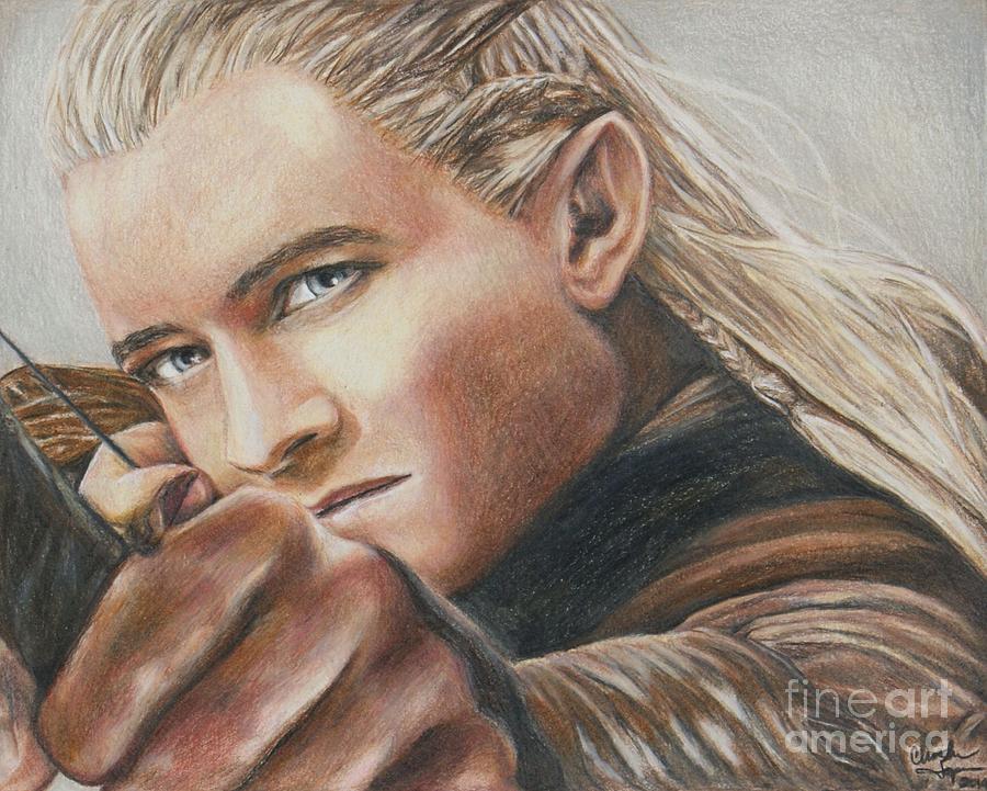 900x721 Legolas Orlando Bloom Drawing - Legolas Drawing