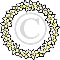 250x250 Hawaiian Plumeria Lei Clip Art - Lei Drawing