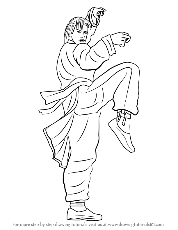 612x792 Learn How To Draw Lei Wulong From Tekken - Lei Drawing