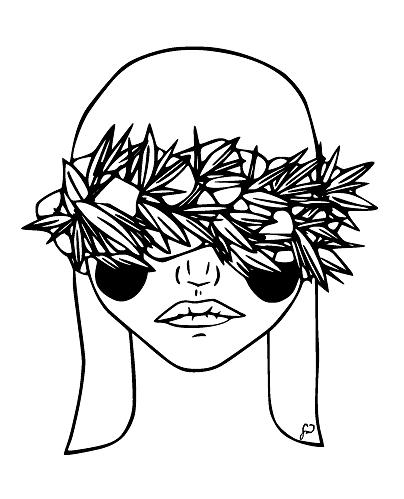 404x499 Lei Drawing - Lei Drawing