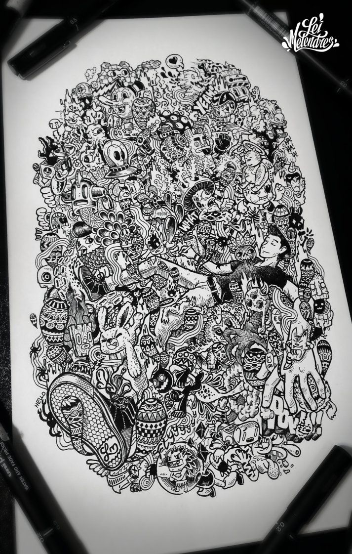 713x1121 doodle float - Lei Drawing