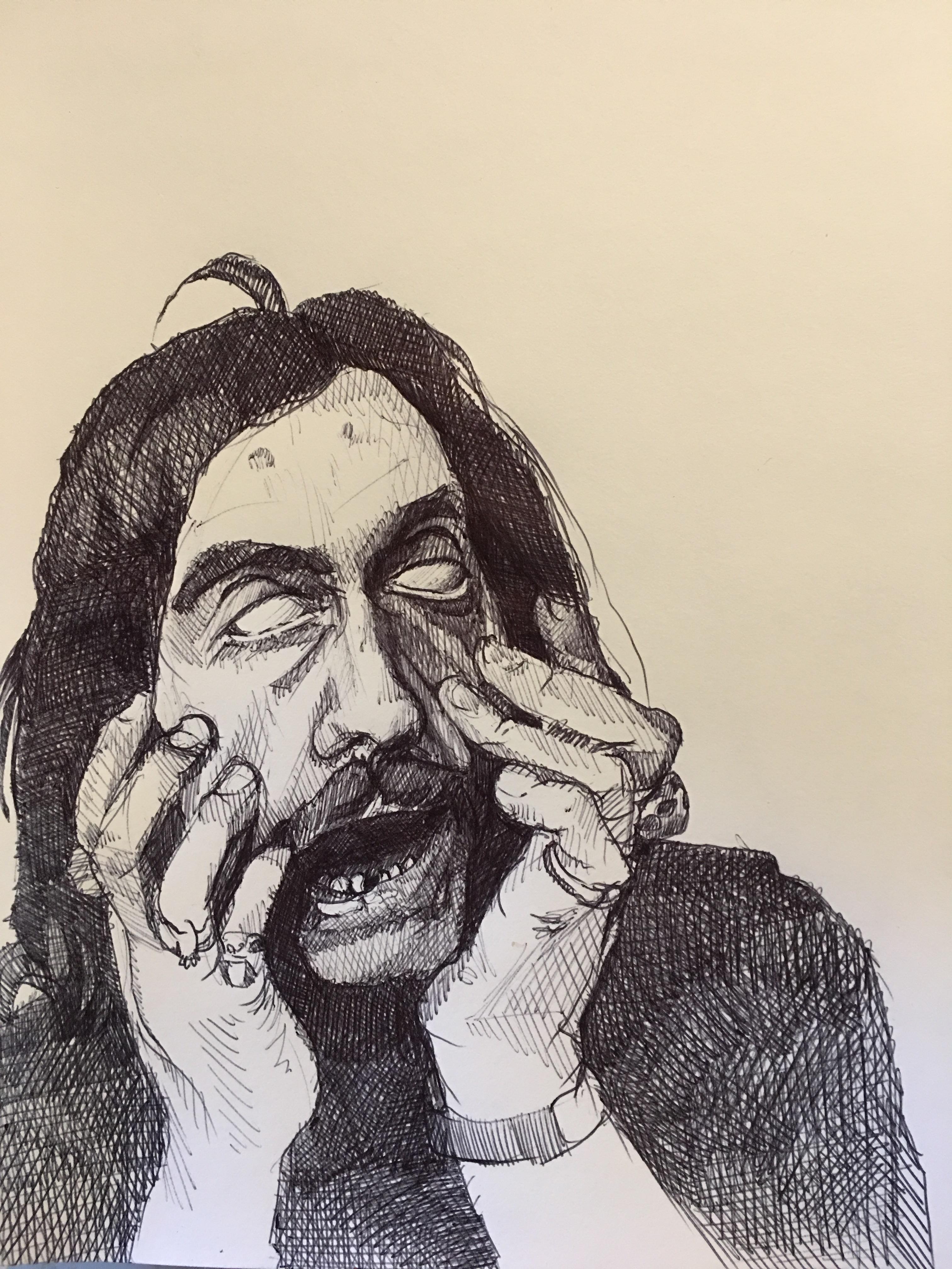 3024x4032 Ballpoint Pen Drawing Of Lemmy Drawing - Lemmy Drawing