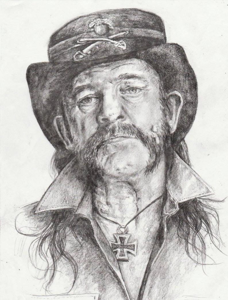 794x1045 Lemmy Kilmister Motorhead Print Of An Original Portrait Etsy - Lemmy Drawing