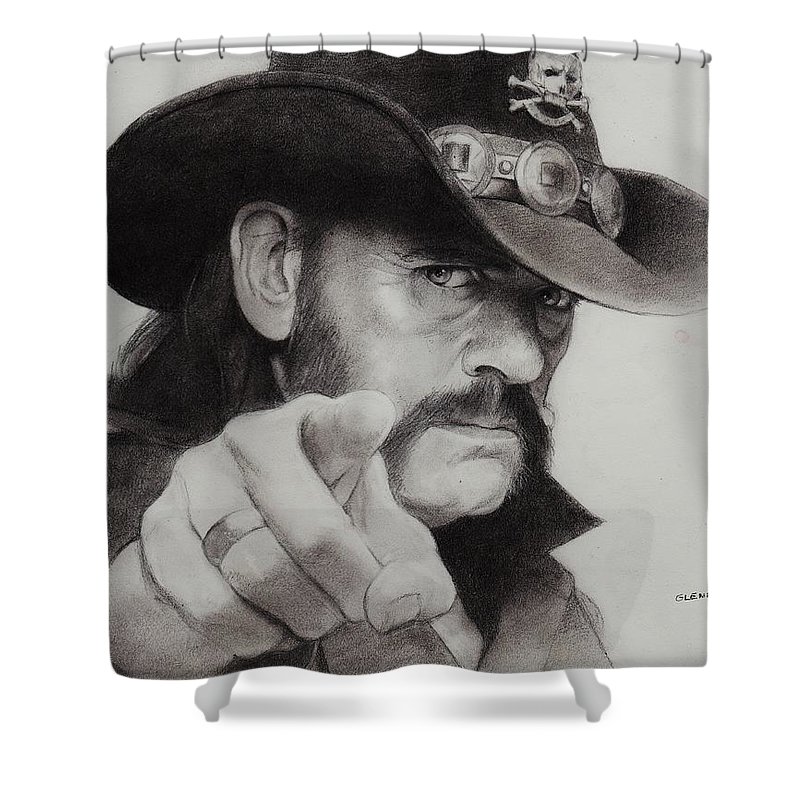 800x800 Lemmy Kilmister Shower Curtain For Sale - Lemmy Drawing