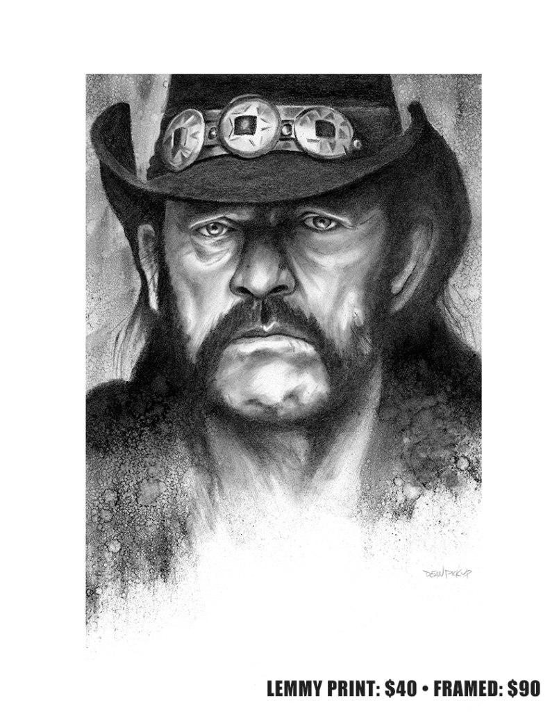 805x1024 Used Lemmy Charcoal Drawing For Sale In Beaumont - Lemmy Drawing