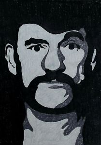 209x300 Lemmy Motorhead Hand Drawn Size Original Drawing - Lemmy Drawing