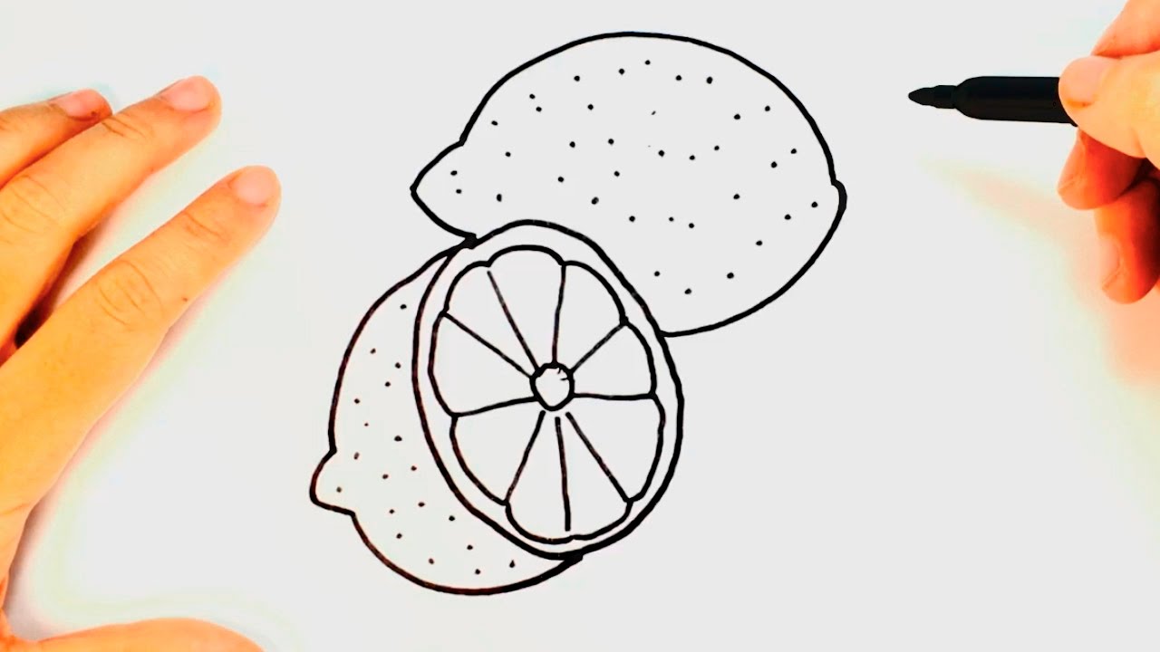 1280x720 How To Draw A Lemon Lemon Drawing Lesson Step - Lemon Drawing