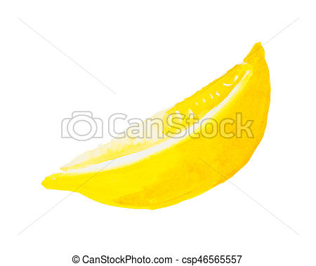 450x379 Watercolor Lemon Drawing Watercolor Isolated Lemon On White - Lemon Drawing