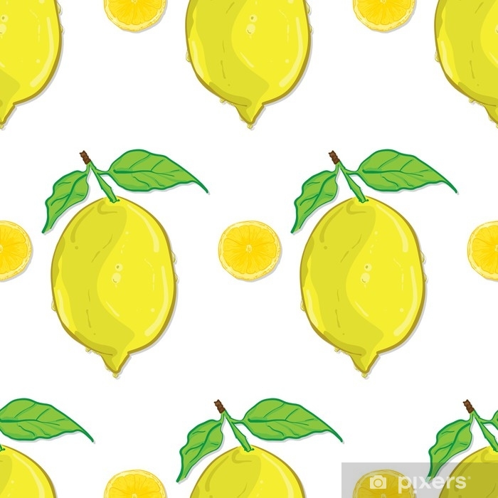 700x700 Pattern Fruit Lemon Drawing Graphic Design Objects Wall Mural - Lemon Drawing