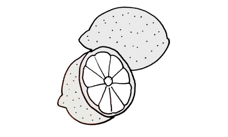 800x480 How To Draw A Lemon - Lemon Drawing