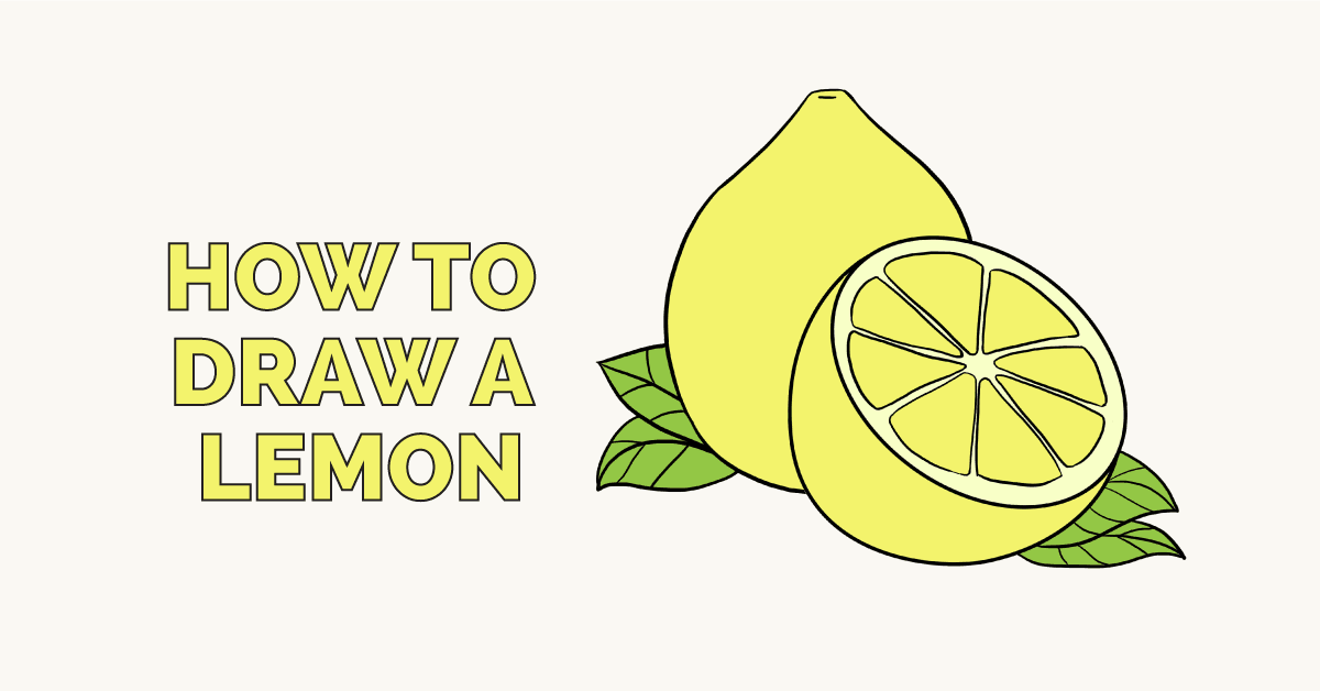 1200x628 How To Draw A Lemon - Lemon Drawing