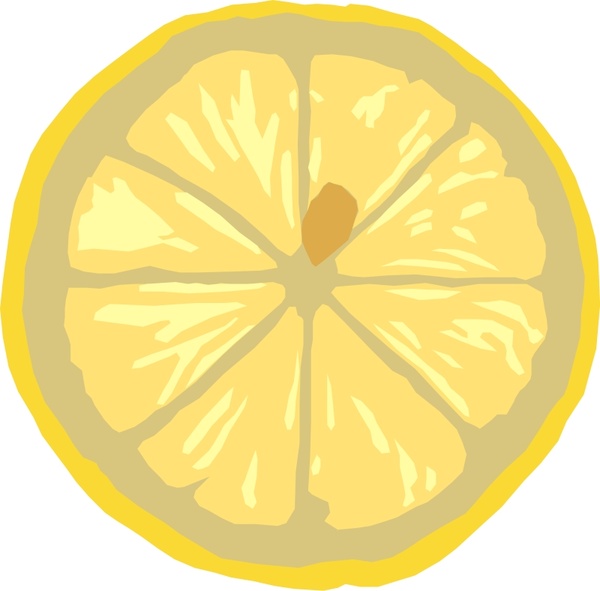 600x591 Lemon Slice Free Vector In Open Office Drawing - Lemon Slice Drawing