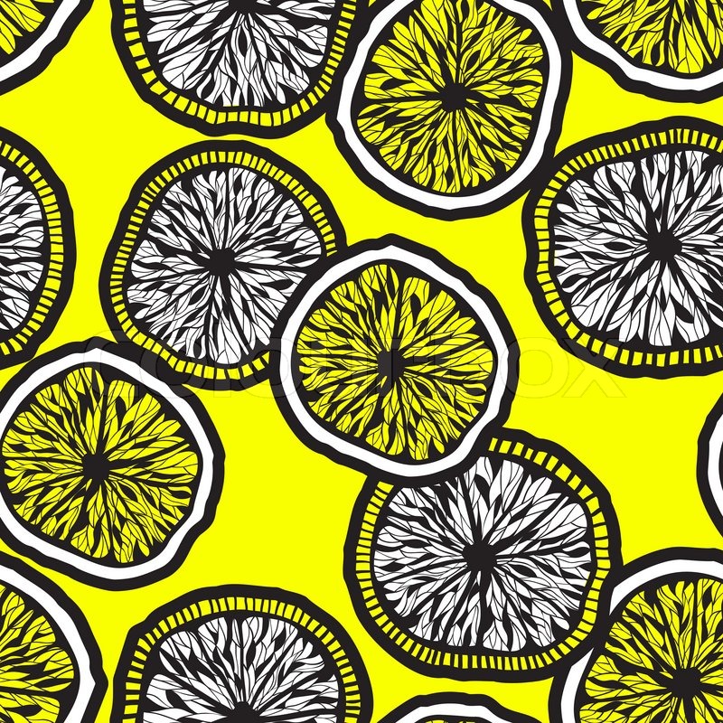 800x800 Seamless Backgroud With Hand Drawn Stock Photo Colourbox - Lemon Slice Drawing