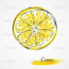 236x236 best lemon images lemon, lemon lime, citrus fruits - Lemon Wedge Drawing