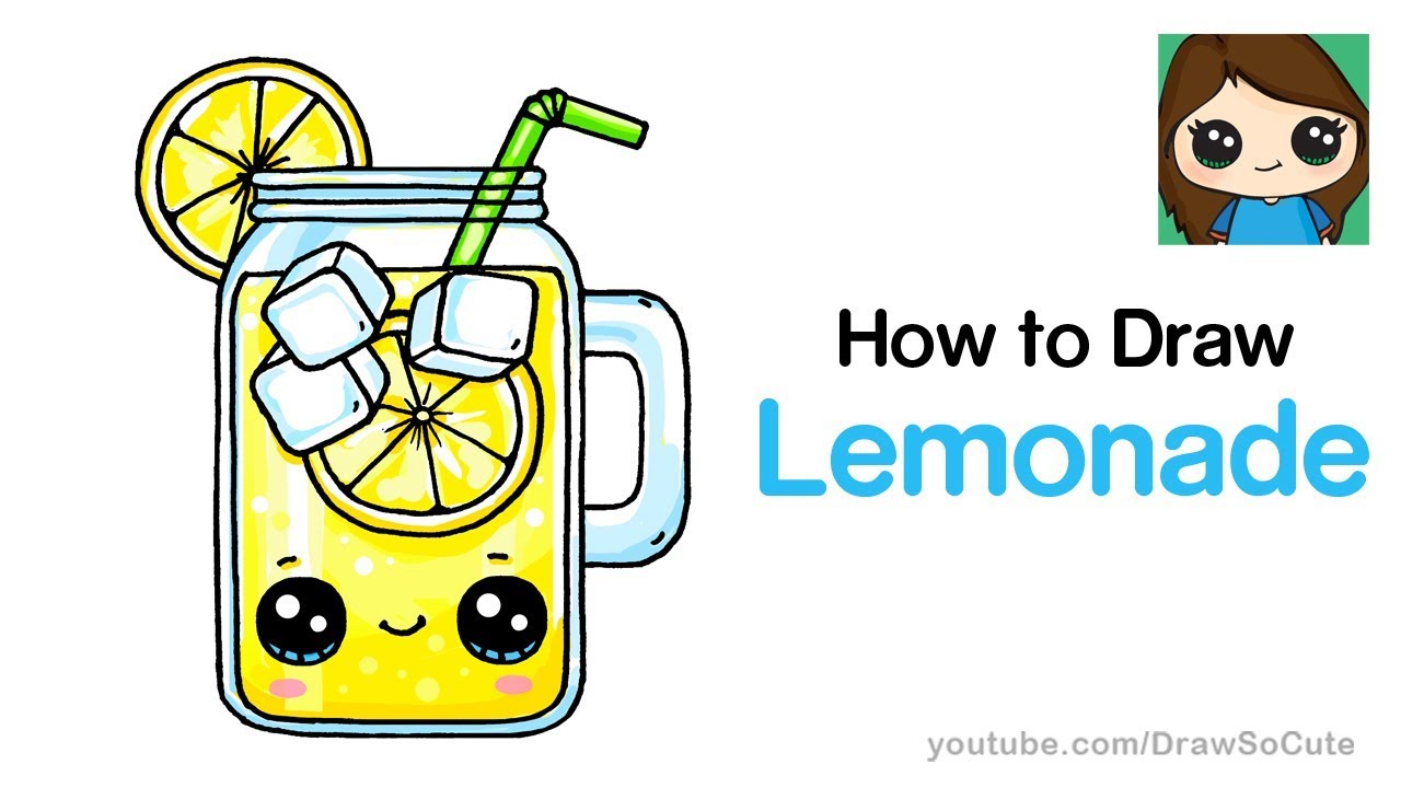 1280x720 How To Draw Lemonade Easy And Cute - Lemonade Drawing