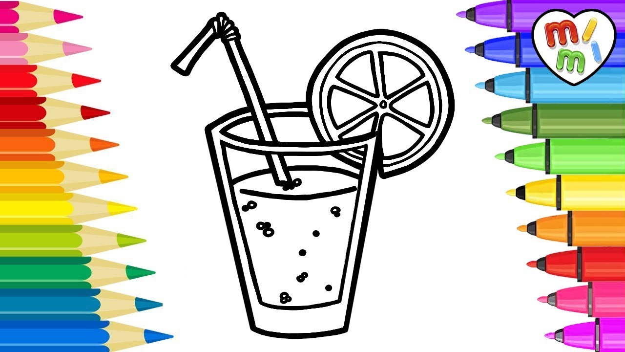 1280x720 How To Draw Lemonade With Orange For Kids + Drawing And Coloring - Lemonade Drawing