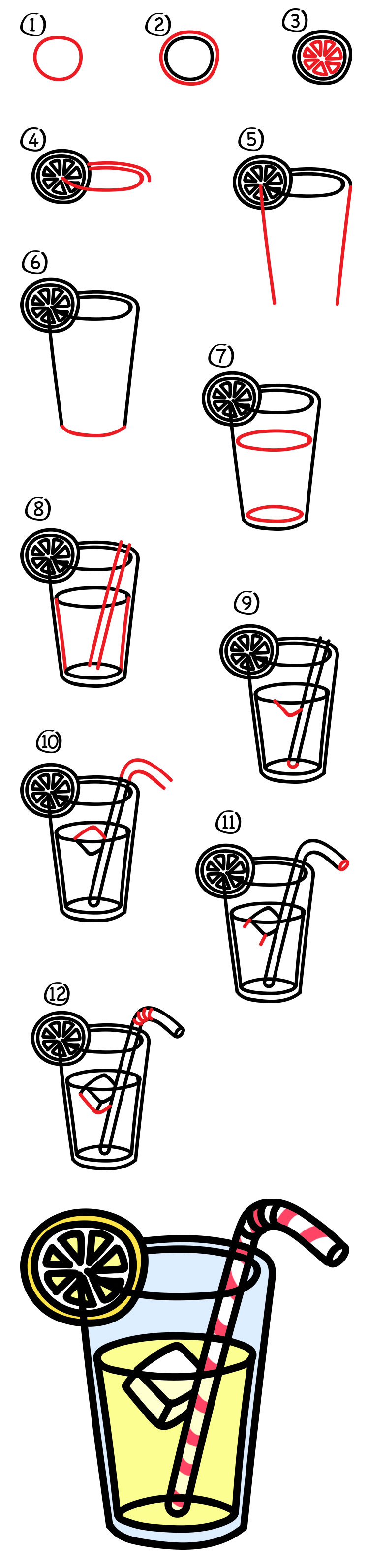 750x3187 How To Draw Lemonade - Lemonade Drawing
