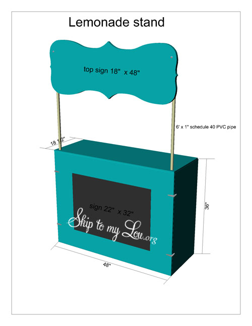 500x647 How To Make A Lemonade Stand - Lemonade Stand Drawing