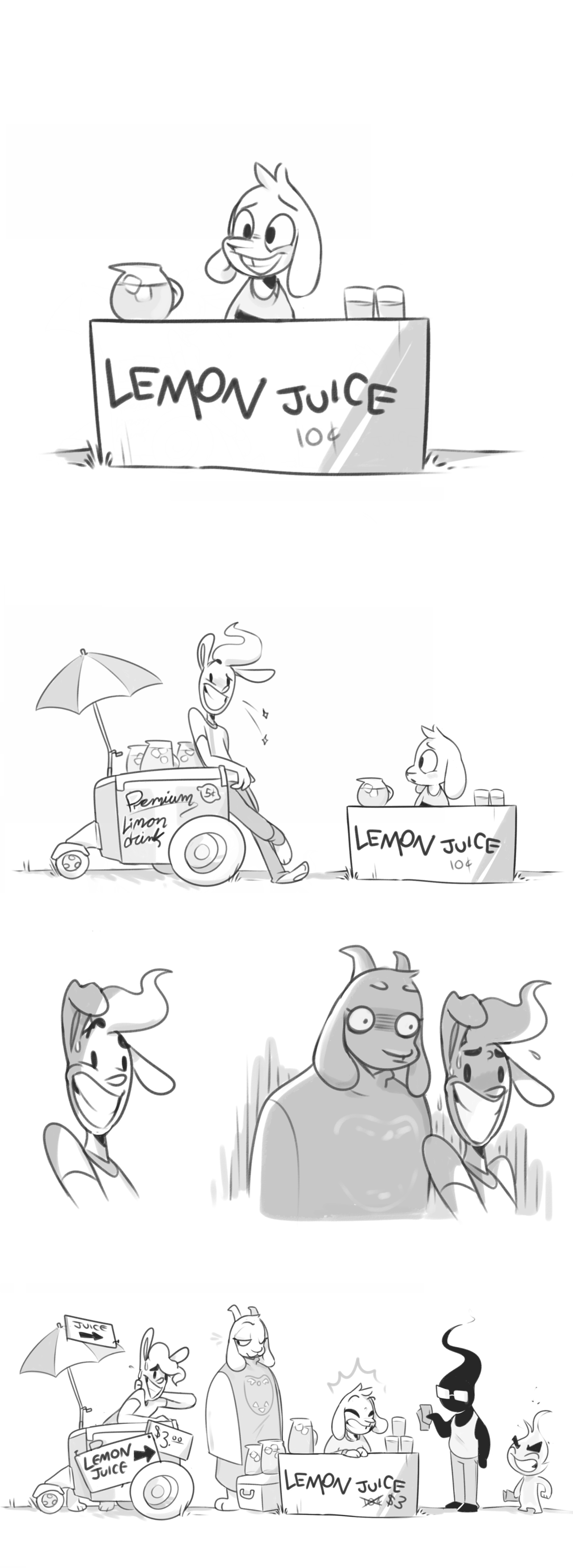 1284x3516 Lemonade Stand Undertale Know Your Meme - Lemonade Stand Drawing